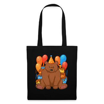 Brown Bear Forest Animal Birthday Party Gift Bear - Tote Bag - black - Front