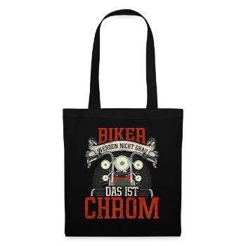 Biker werden nicht grau das ist Chrom Motorrad - Stoffbeutel - Schwarz - Vorne