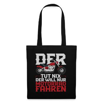 Motorradfahrer Biker Geschenk Lustiges Motorrad - Stoffbeutel - Schwarz - Vorne