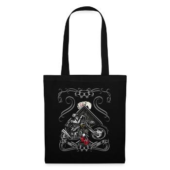 Biker & Rockabilly T-shirt Ride Free Black Design - Stoffbeutel - Schwarz - Vorne