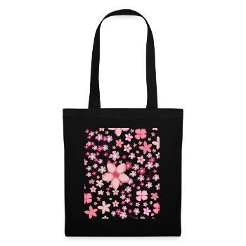 Cherry Blossom Pattern Gift Japanese Sakura - Tote Bag - black - Front