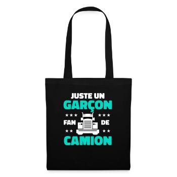 Enfant Camion - Sac en tissu - noir - Devant