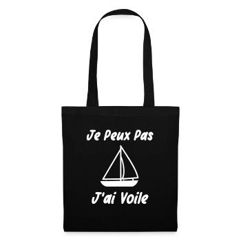 Je peux pas j'ai voile - Sac en tissu - noir - Devant