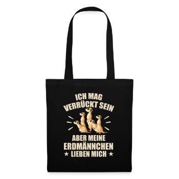 Erdmännchen Tierschützer Lustige Sprüche - Sac en tissu - noir - Devant