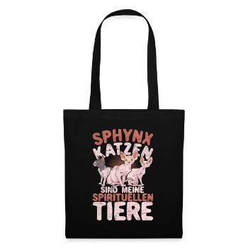 Sphynx Katzen sind meine spirituellen Tiere Katze - Stoffbeutel - Schwarz - Vorne