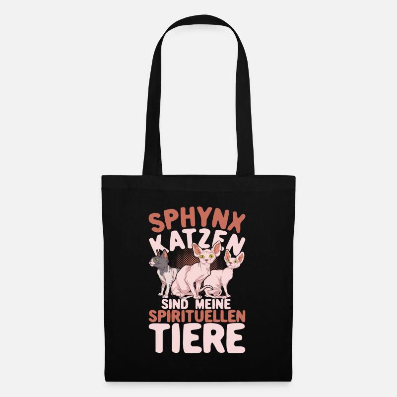 Okkultismus Katze Lustiges Geschenk Sphynx Katze - Stoffbeutel - Schwarz