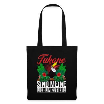 Tukane sind meine Lieblingstiere Lustiges Tukan - Stoffbeutel - Schwarz - Vorne