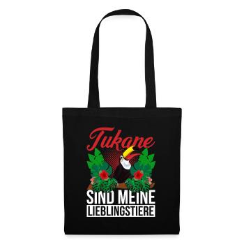 Lieblingstier Exotischer Vogel Geschenk Tier Tukan - Stoffbeutel - Schwarz - Vorne