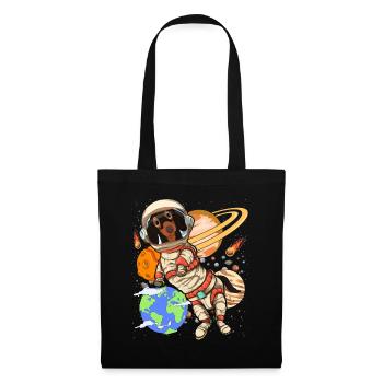 Universe Dogs Gift Space Astronaut Dachshund - Tote Bag - black - Front