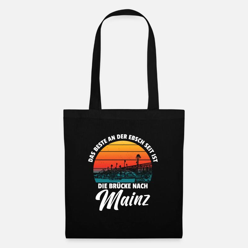 Mainz Vintage Sunset - Stoffbeutel - Schwarz