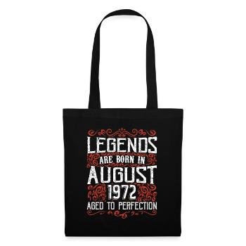 August 1972 Anniversary 1972 Legends August - Tote Bag - black - Front
