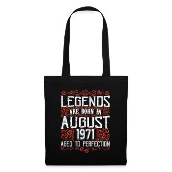 Août 1971 Anniversaire 1971 Légendes Août - Sac en tissu - noir - Devant