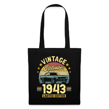 Birthday September 1943 80 years anniversary - Tote Bag - black - Front