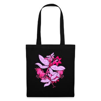 Colorful Flowers Insect Animal Gift Dragonfly - Tote Bag - black - Front