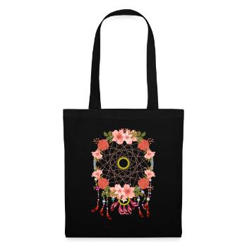 Boho Flower Jewelry Esoteric Gift Dream Catcher - Tote Bag - black - Front