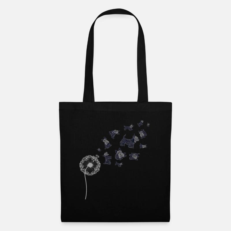 Hundebesitzer Geschenk Pusteblume Scottish Terrier - Stoffbeutel - Schwarz