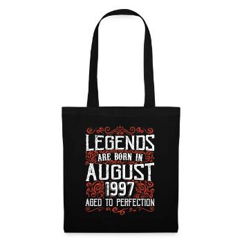 1997 Août Vintage Anniversaire Rétro Août 1997 - Sac en tissu - noir - Devant