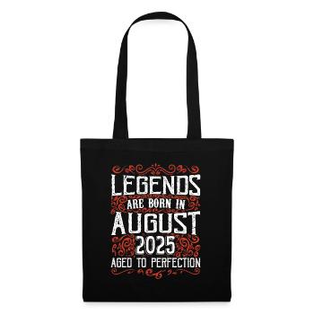 2025 Août Vintage Anniversaire Rétro Août 2025 - Sac en tissu - noir - Devant
