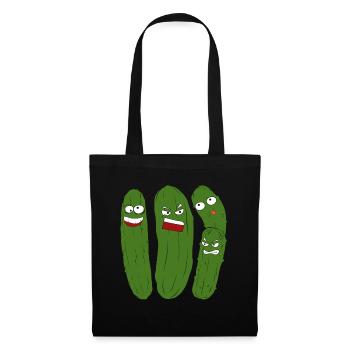 Saure Gurke Essiggurke Geschenk Lustiges Gurke - Stoffbeutel - Schwarz - Vorne