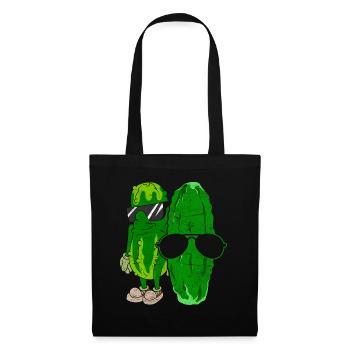 Coole Sonnenbrille Essiggurke Geschenk Saure Gurke - Stoffbeutel - Schwarz - Vorne