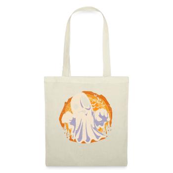 Gespenst Halloween Geschenk Süßes Geist - Stoffbeutel - Natur - Vorne