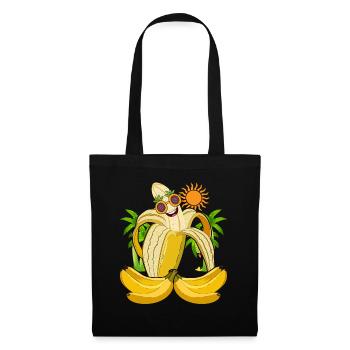 Summer Palm Lunettes de soleil Fruit Cadeau Banane - Sac en tissu - noir - Devant