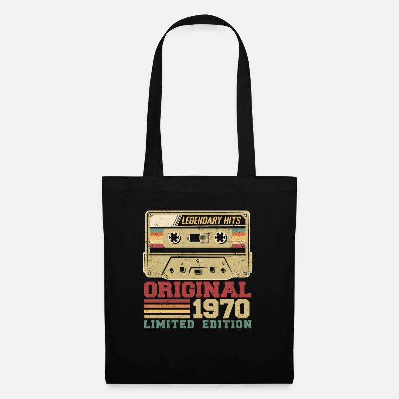 Original 1970 Vintage Geburtstagsgeschenk 1970 - Stoffbeutel - Schwarz