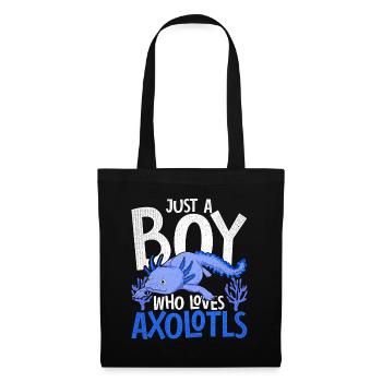 Un seul garçon qui aime axolotl Salamandre Axolotl - Sac en tissu - noir - Devant