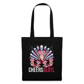 Cheersalotl Pet Gift Cheerleader Axolotl - Sac en tissu - noir - Devant