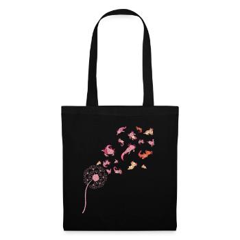Amphibien à queue Pet Gift Dandelion Axolotl - Sac en tissu - noir - Devant