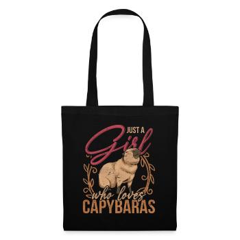 Only one girl who loves capybaras Capybara - Tote Bag - black - Front
