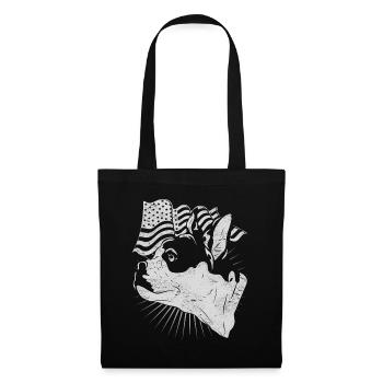 USA Flag Frenchie Dogs French Bulldog - Sac en tissu - noir - Devant