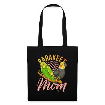 Sittich Mama Vogel Muttertag Geschenk Sittich - Stoffbeutel - Schwarz - Vorne