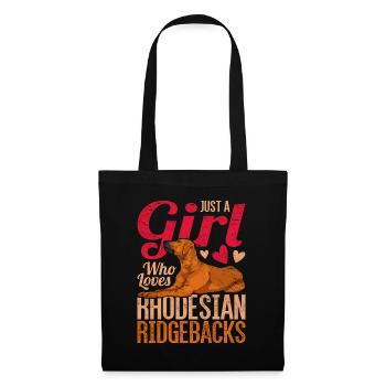 Juste une fille qui aime les Rhodesian Ridgebacks - Sac en tissu - noir - Devant