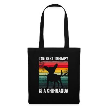 The Best Therapy Is A Chihuahua Funny Dog Lovers - Tote Bag - black - Front
