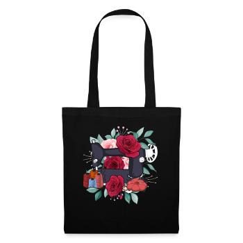 Crochet Running Mesh Seamstress Gift Funny Sewing - Tote Bag - black - Front
