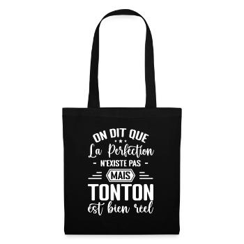 Tonton Parfait Cadeau Humour Tonton - Sac en tissu - noir - Devant