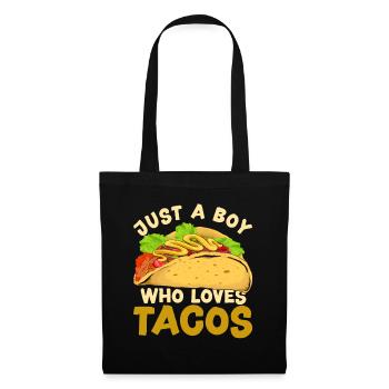 Taco cadeau mexicain pour garçons de restauration rapide - Sac en tissu - noir - Devant