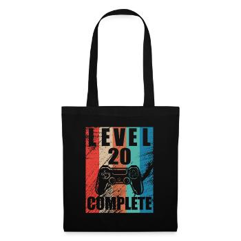 Level 20 complete - Tote Bag - black - Front