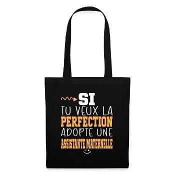 Métier Humour Femme Assistante maternelle - Sac en tissu - noir - Devant