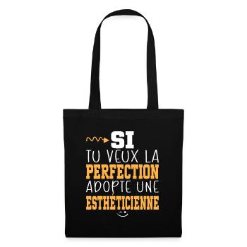 Métier Humour Femme Esthéticienne - Sac en tissu - noir - Devant