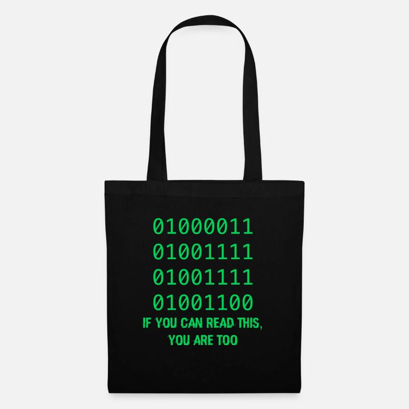 Geschenk für Computer-Binärcode-Entwickler - Stoffbeutel - Schwarz
