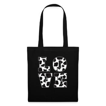 Farmer Cow Pattern Love Farm Animal Gift Cow - Tote Bag - black - Front