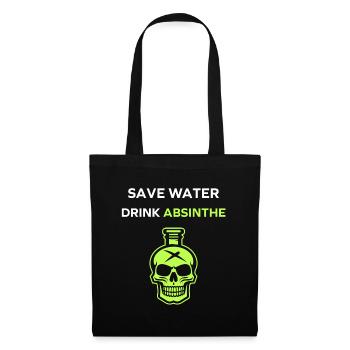 Save water drink absinthe - Tote Bag - black - Front