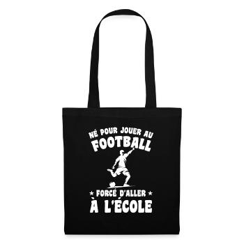 Football Joueur Cadeau Enfant Homme Garçon - Sac en tissu - noir - Devant