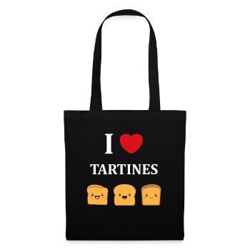 Tartine - Sac en tissu - noir - Devant