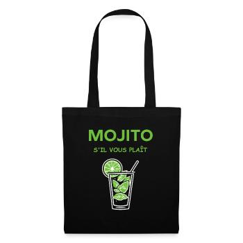 Mojito s'il vous plait - Sac en tissu - noir - Devant