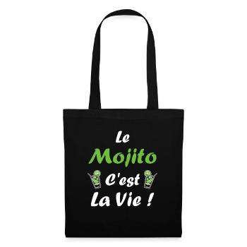 Le Mojito c'est la vie - Sac en tissu - noir - Devant