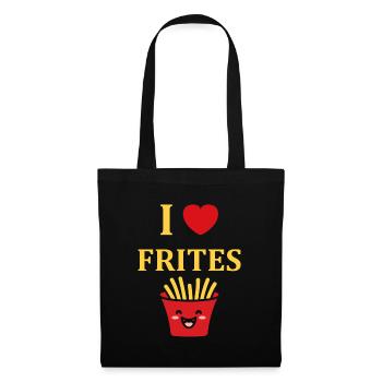 i love frites - Sac en tissu - noir - Devant