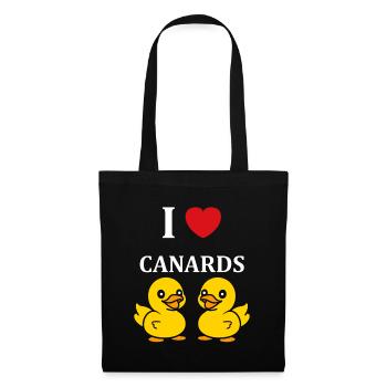 Petit canard - Sac en tissu - noir - Devant